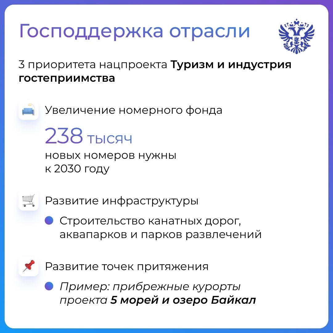 Хотим, чтобы туризм привлекал всё больше путешественников. На пленарной сессии форума Путешествуй! рассказали, что для этого делаем.