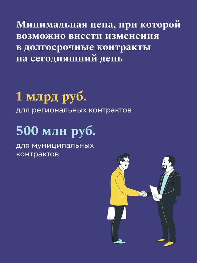 Минфин предлагает расширить возможности по внесению изменений в долгосрочные контракты