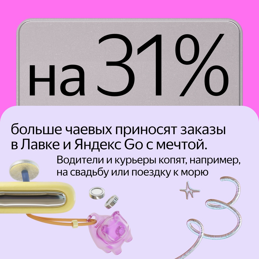 В Лавке и Яндекс Go есть мечта. Курьеры и водители могут добавить цель, на которую они копят, а пользователи — оставить на неё чаевые