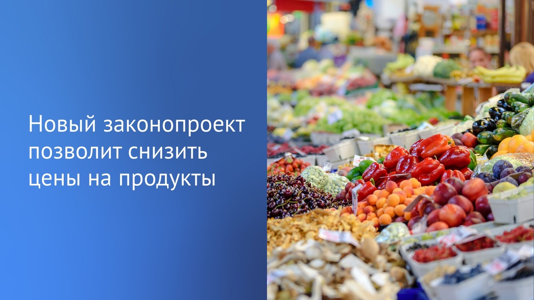 Цены на продукты питания и предметы первой необходимости могут снизиться после принятия нового закона.