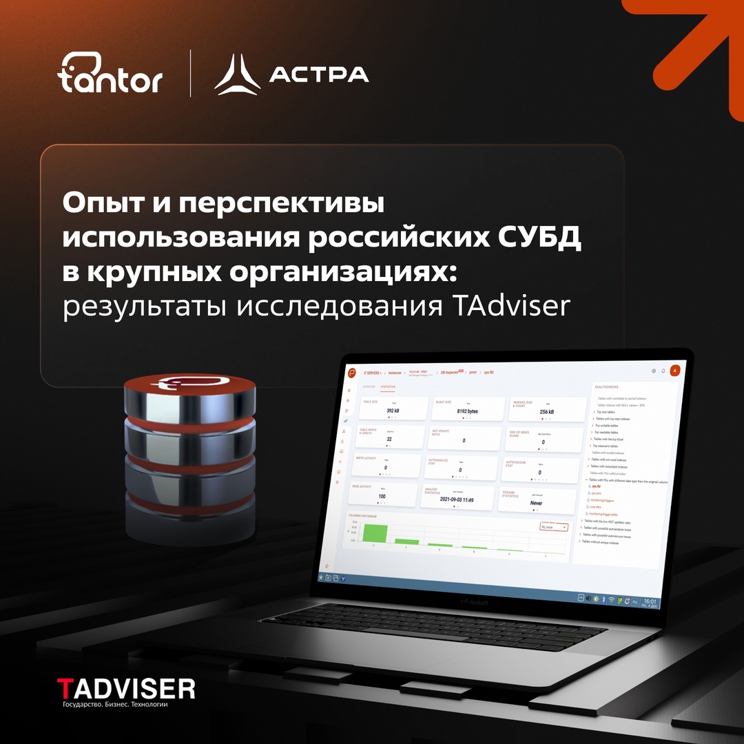 Опыт и перспективы использования российских СУБД в крупных организациях: результаты исследования TAdviser и «Группы Астра»