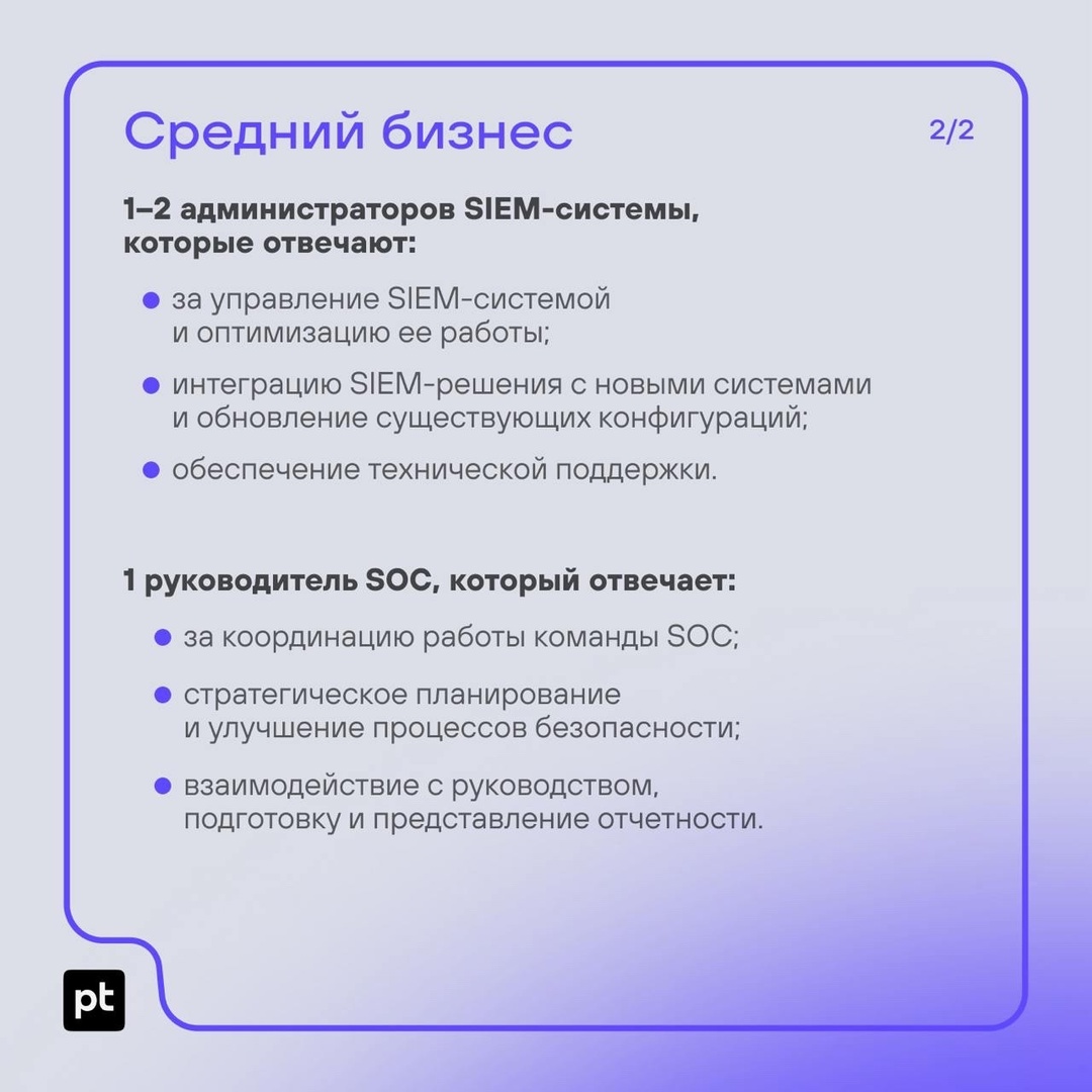 Сколько человек нужно компании, чтобы работать с SIEM-системой?