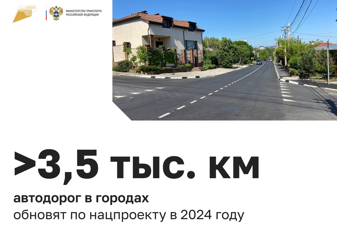 В этом году дороги обновляют в 105 крупных городских агломерациях