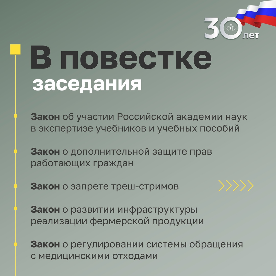 2 августа в 10:00 состоится 574-е пленарное заседание Совета Федерации, завершающее весеннюю сессию