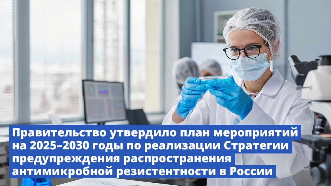 Правительство утвердило план мероприятий на 2025–2030 годы по реализации Стратегии предупреждения распространения антимикробной резистентности в России