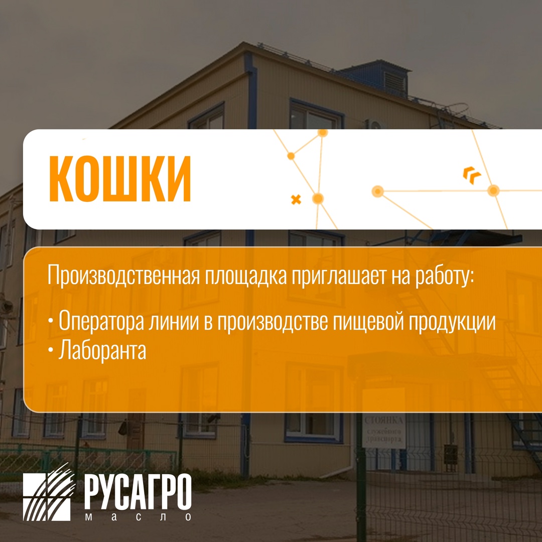 Найдите свою идеальную работу в «Русагро Масло»! Заполните анкету на трудоустройство в два клика прямо сейчас: Мы гарантируем: Стабильную зарплату (выплаты 2…