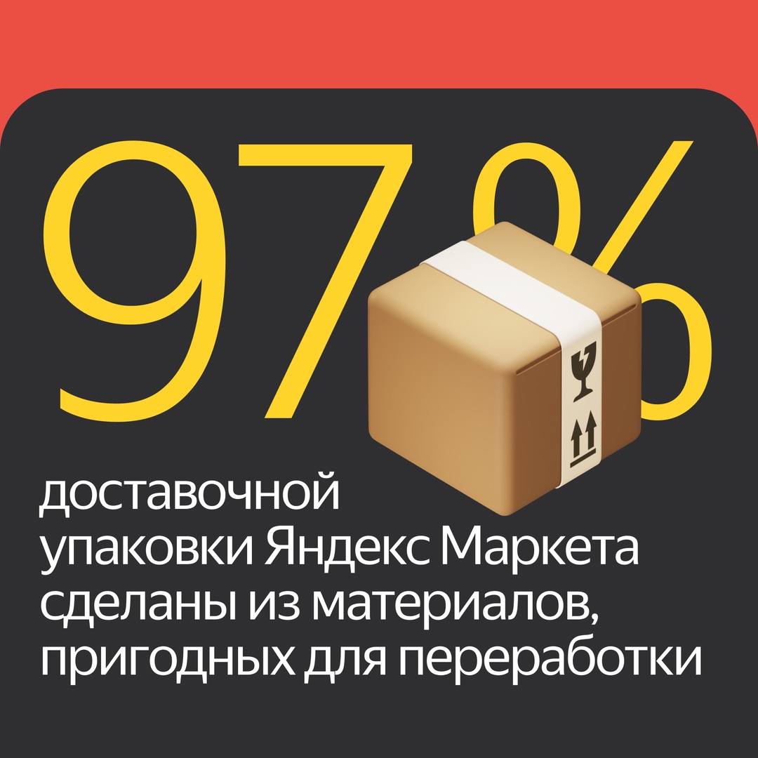 Почти всю упаковку, в которой вам приходят заказы из Яндекс Маркета, можно отправить на переработку