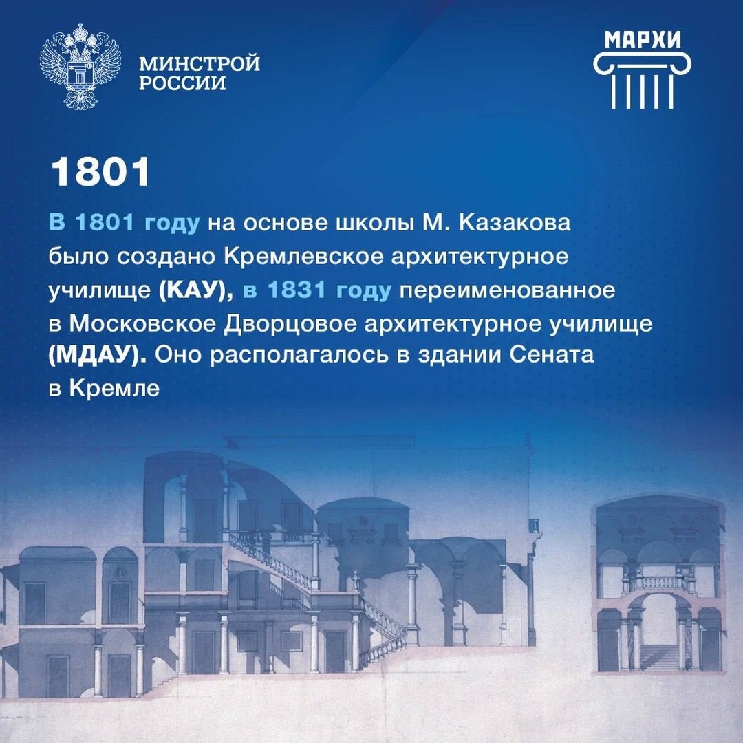 15 ноября Московская архитектурная школа отмечает 275-летие со дня своего основания.