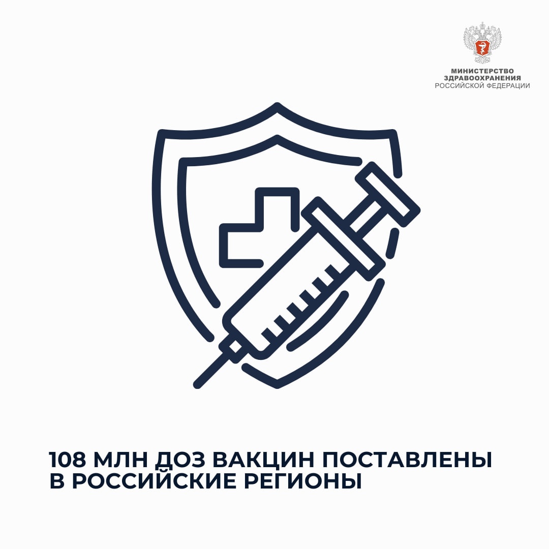 В регионы доставили 108 млн доз вакцин для завершения плановой иммунизации населения в 2024 году