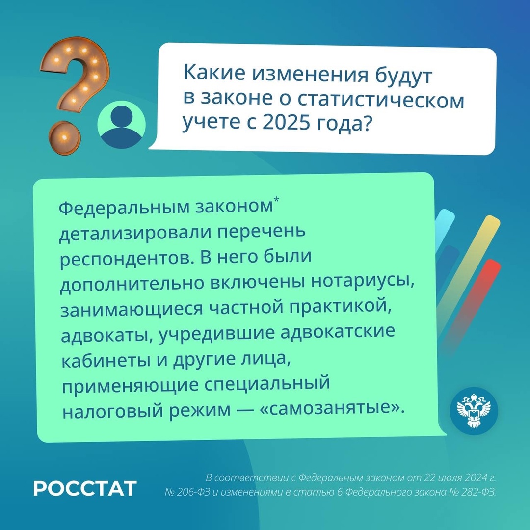 «Здравствуйте! Я – самозанятый, прочитал, что с 1 января 2025 года мне нужно будет сдавать отчетность в Росстат. Расскажите, это так?»