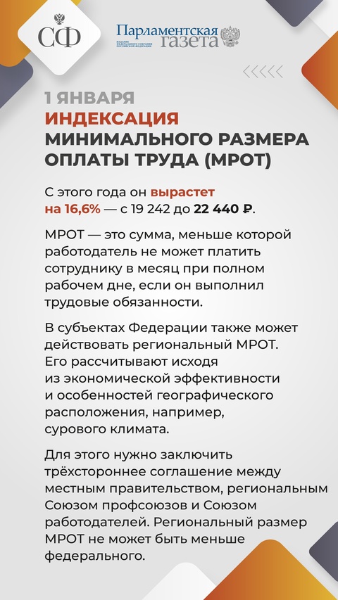 Продолжаем рассказывать с «Парламентской газетой» о вступающих в силу законах с 1 января 2025 года