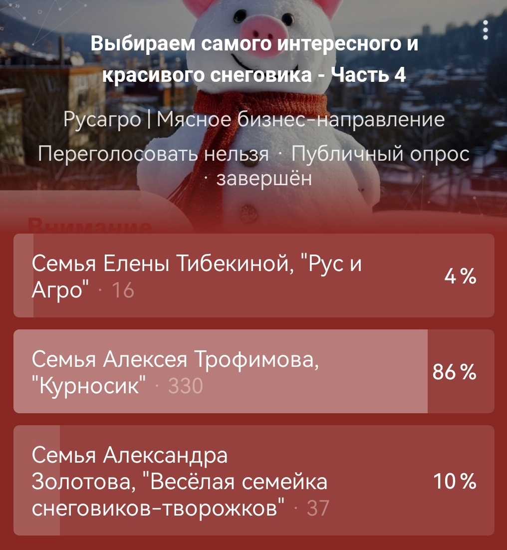 Друзья, подводим итоги конкурса на самого необычного и красивого снеговика. Он стал настоящим праздником креатива и семейного вдохновения!