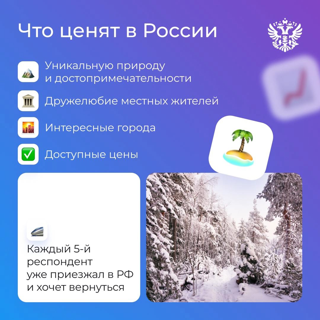 Киты и вулканы, комфортные города, гостеприимные жители и интересные экскурсии — вот что любят в России иностранцы
