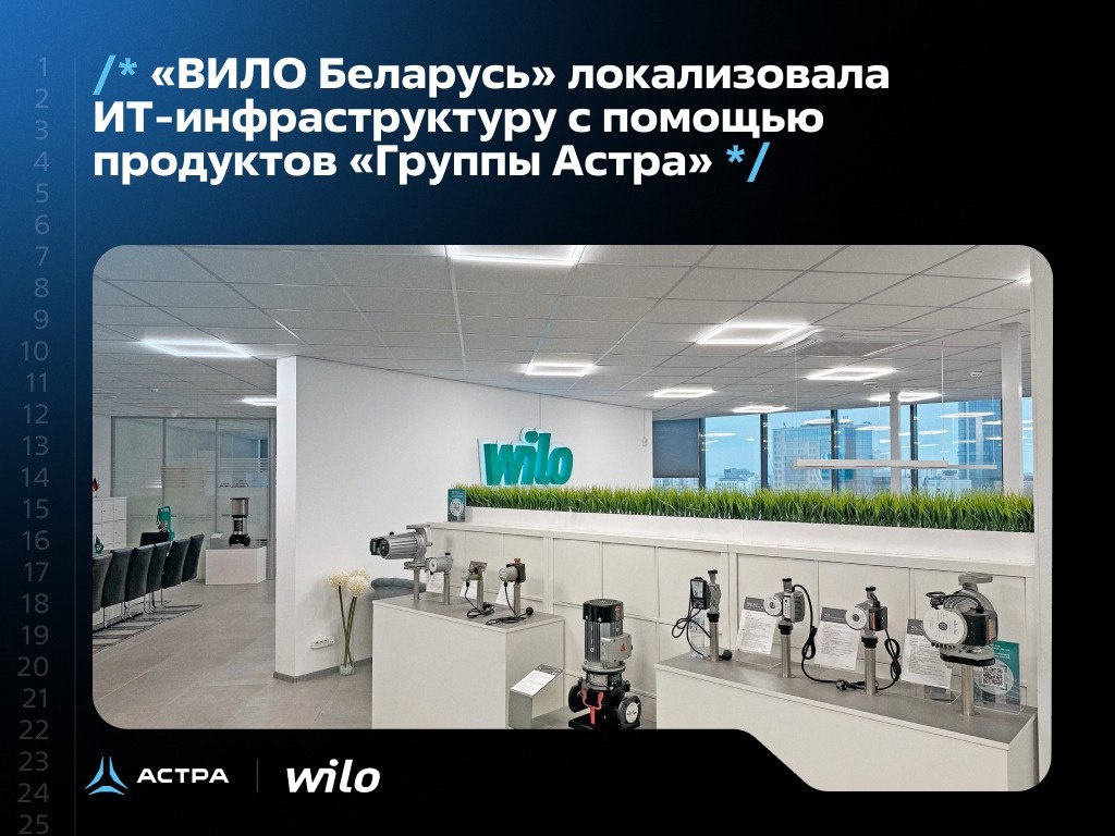 «ВИЛО Беларусь» локализовала ИТ-инфраструктуру с помощью продуктов «Группы Астра»