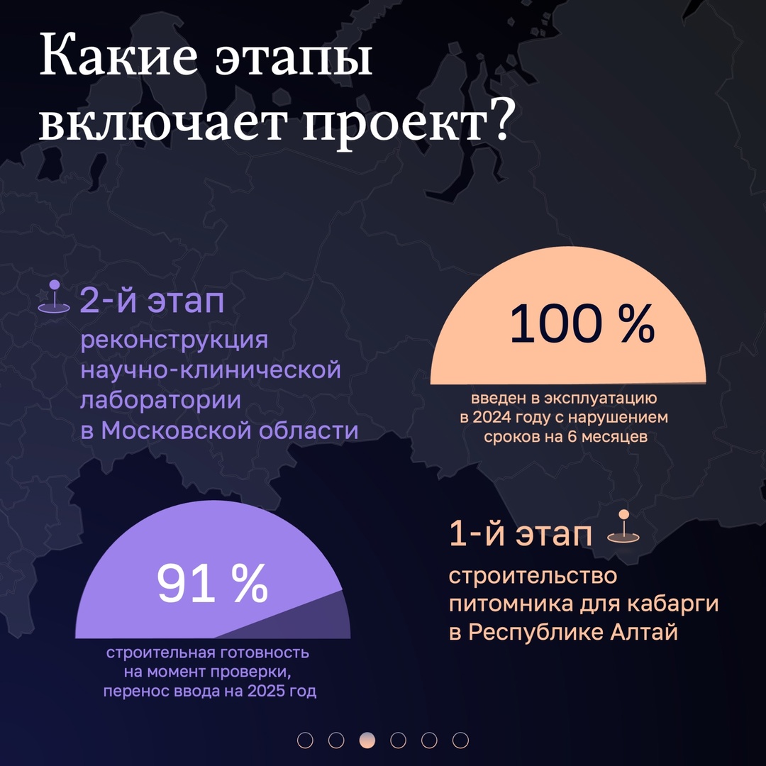 Счетная палата провела очередную проверку реализации проекта по созданию научно-клинической лаборатории с питомником для кабарги и вновь зафиксировала срыв…