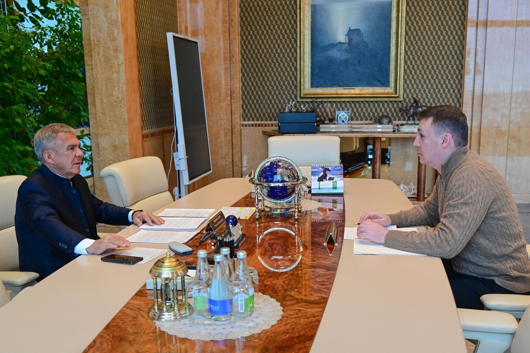 Дмитрий Патрушев и глава Республики Татарстан Рустам Минниханов обсудили вопросы агропромышленного комплекса и природопользования