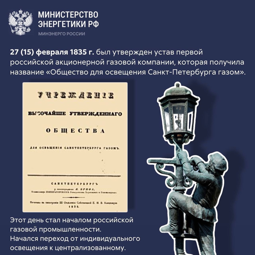 190 лет российской газовой промышленности