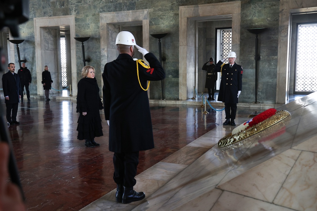 Председатель Совета Федерации Валентина Матвиенко во главе делегации верхней палаты российского парламента посещает Турецкую Республику с официальным визитом