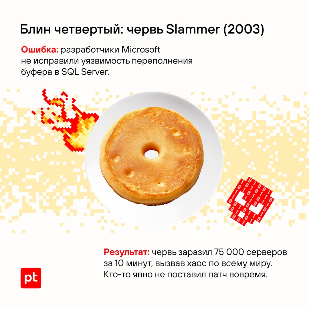 «Вот блин!» — это не только популярное масленичное высказывание, но и возглас специалиста по кибербезопасности, у которого что-то пошло не так.