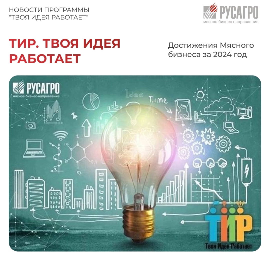 По итогам программы «ТИР. ТВОЯ ИДЕЯ РАБОТАЕТ» Мясное бизнес-направление стало лидером сразу по трем ключевым показателям: