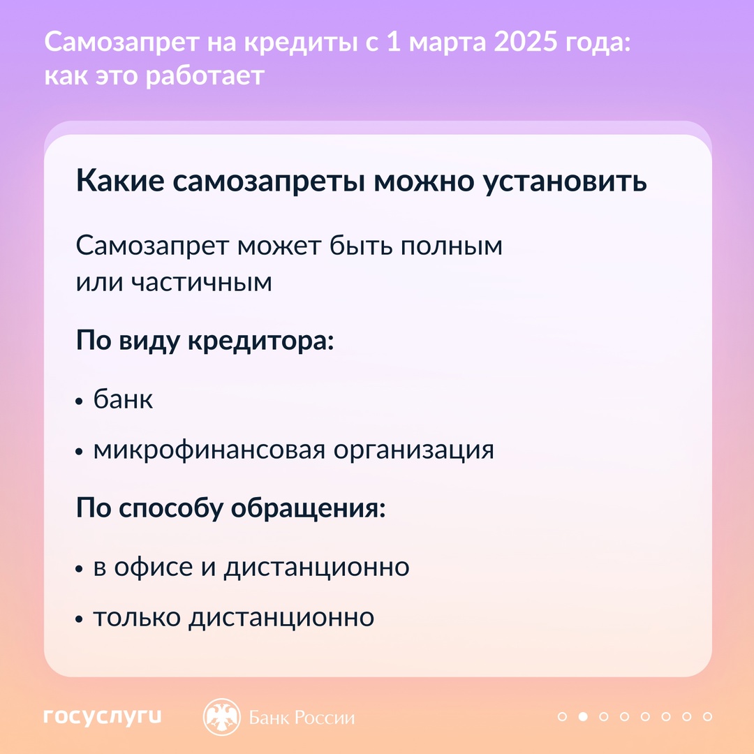 Как будет работать самозапрет на кредиты и займы