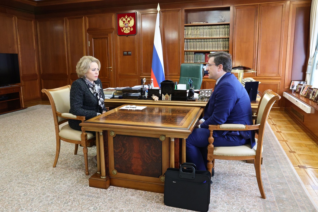 Валентина Матвиенко обсудила с губернатором Нижегородской области Глебом Никитиным подготовку XII Форума регионов России и Беларуси