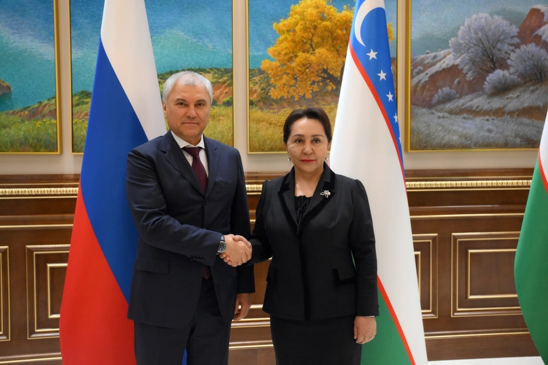 Состоялась встреча Вячеслава Володина с Председателем Сената Олий Мажлиса Узбекистана Танзилой Нарбаевой.