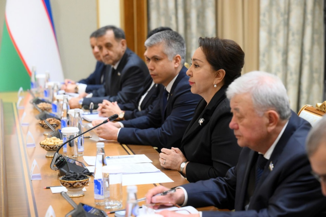 Состоялась встреча Вячеслава Володина с Председателем Сената Олий Мажлиса Узбекистана Танзилой Нарбаевой.