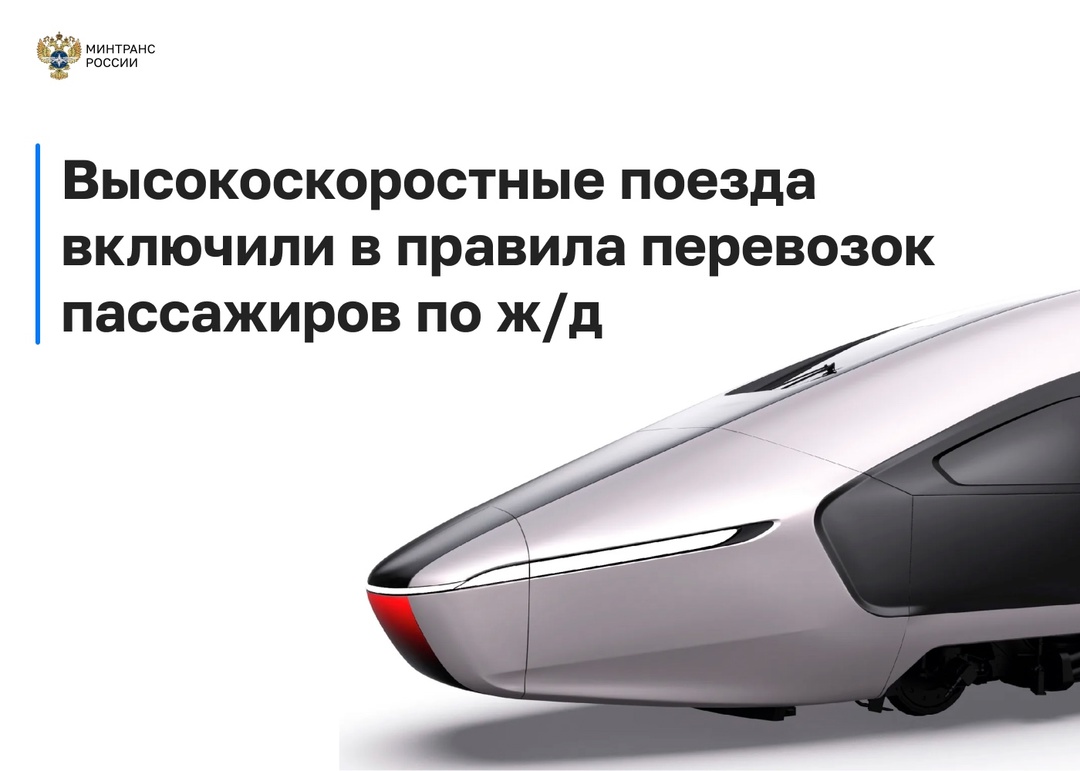 Высокоскоростные поезда теперь есть в правилах перевозок пассажиров и багажа по железным дорогам