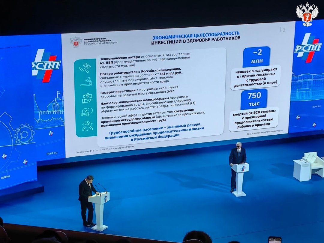Михаил Мурашко: Корпоративные программы охраны здоровья не только улучшают здоровье сотрудников, но и повышают их продуктивность, снижают количество прогулов…