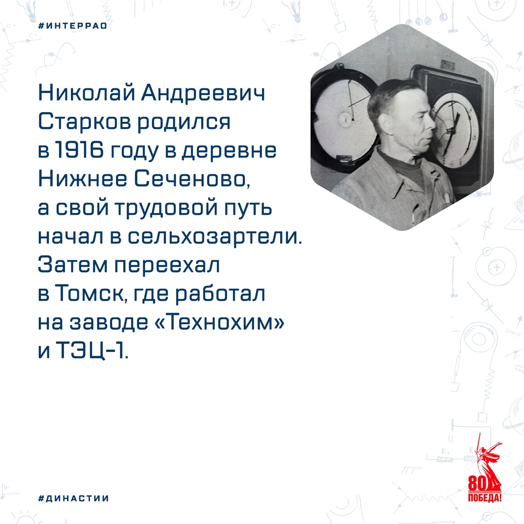 Николай Андреевич Старков — единственный Герой Социалистического Труда в томской энергетике, его жизнь является символом трудолюбия, мужества и преданности…