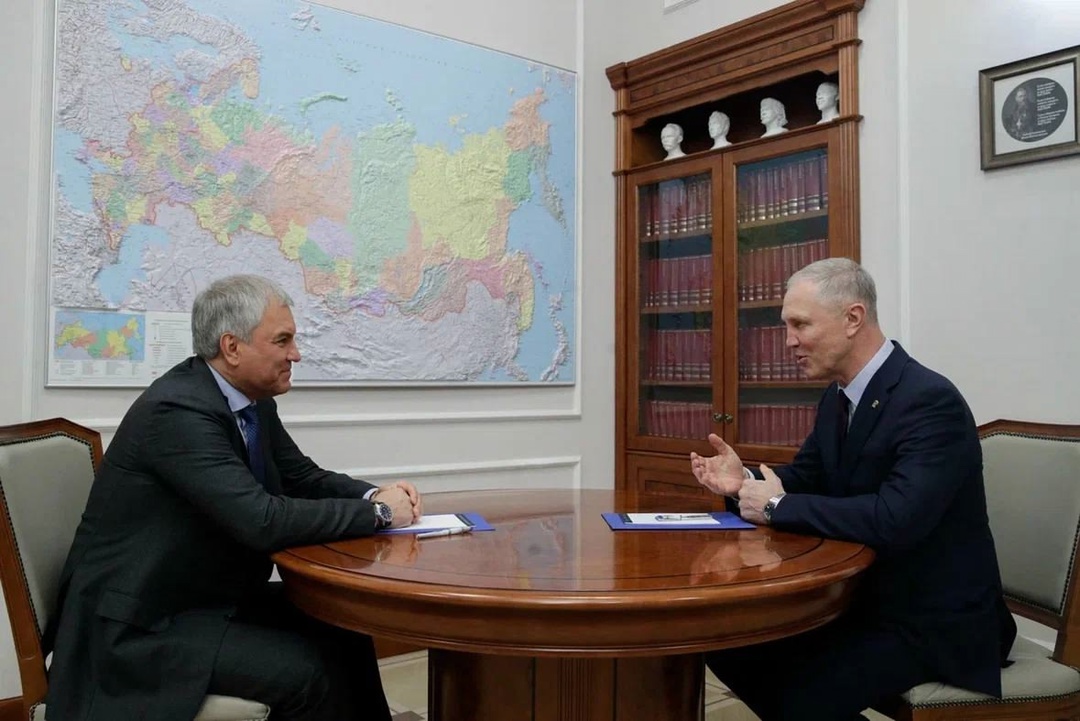 Состоялась встреча Председателя Государственной Думы Вячеслава Володина с губернатором Херсонской области Владимиром Сальдо Состоялась встреча Председателя…