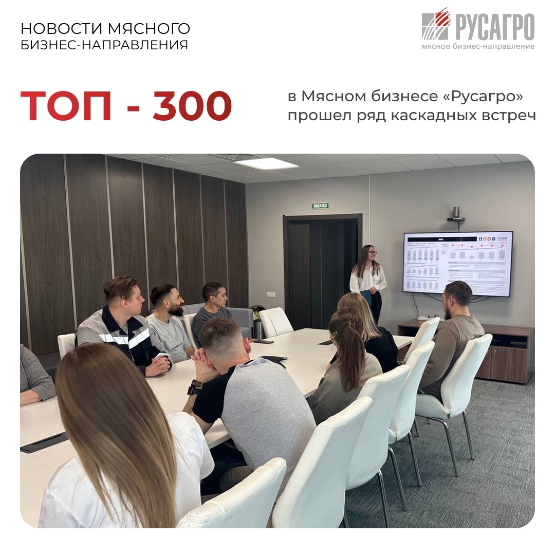 В Мясном бизнесе «Русагро» прошел ряд каскадных встреч в рамках программы «ТОП-300», направленной на формирование управленческого кадрового резерва для…