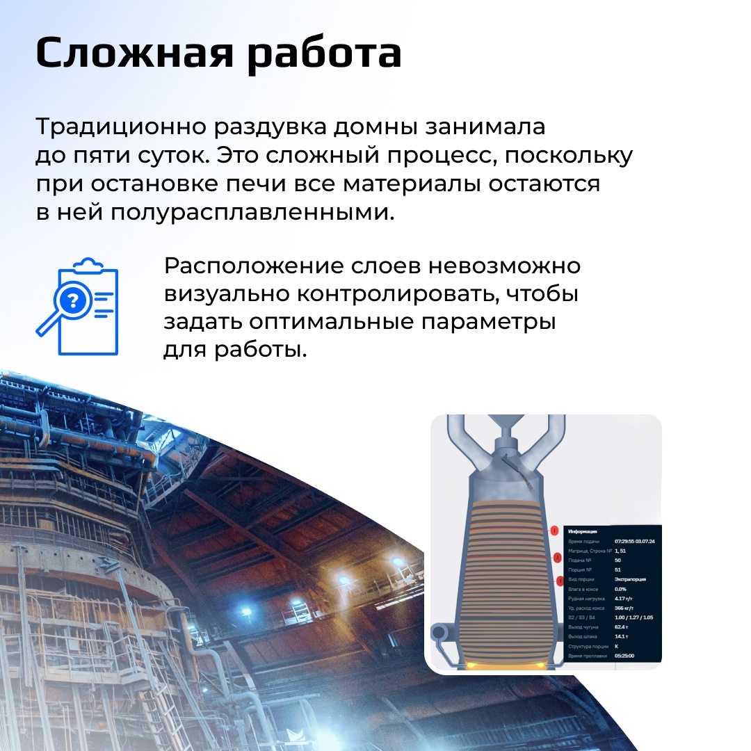 В доменном цехе №2 на НЛМК сократили сроки раздувки печей.