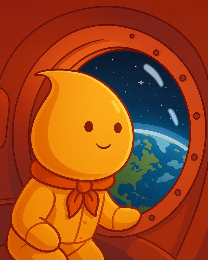 Завод в иллюминаторе! Масличко отправилось в космос, но даже на орбите думает о главном — о производстве и любимой работе