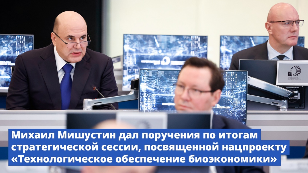 Михаил Мишустин дал поручения по итогам стратегической сессии, посвященной нацпроекту «Технологическое обеспечение биоэкономики»