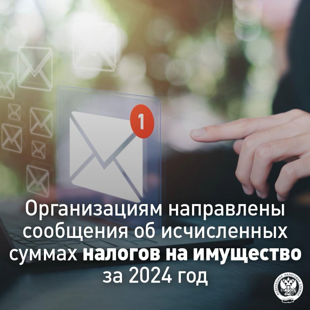 За 2024 год налоговые органы направили организациям 812 тыс. сообщений об исчисленных суммах налогов на имущество