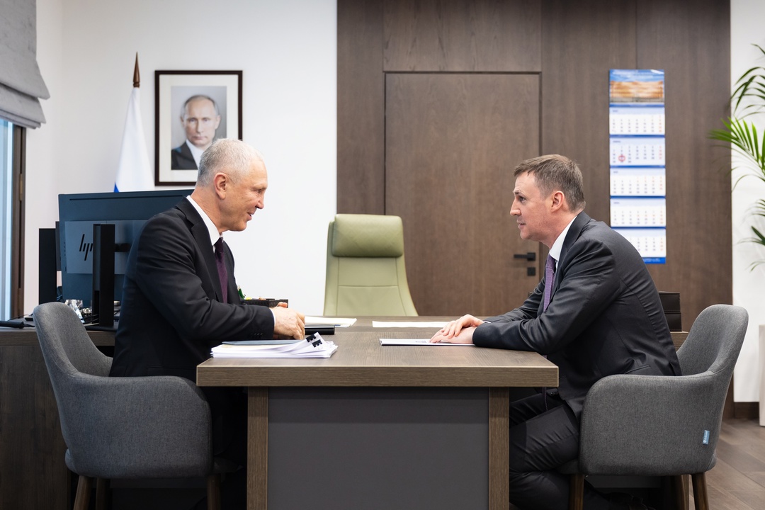 Вице-премьер Дмитрий Патрушев и глава Херсонской области Владимир Сальдо обсудили развитие сельского хозяйства региона