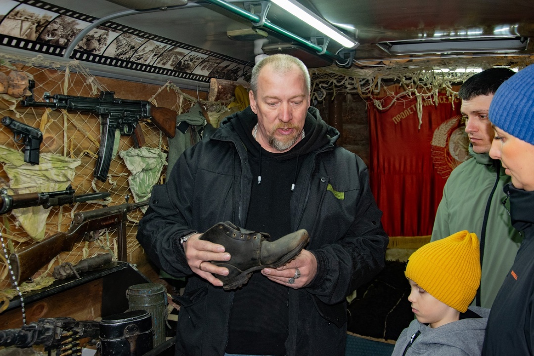 «Автобус Победы» сделал остановку в микрорайоне газопереработчиков в Свободном