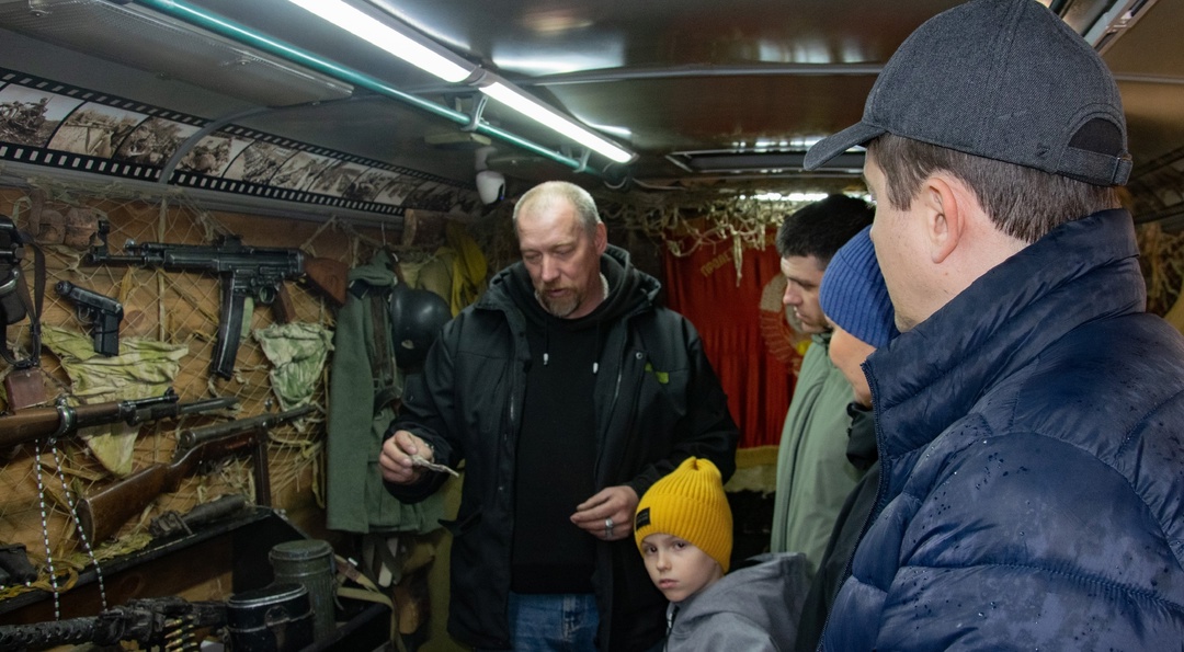 «Автобус Победы» сделал остановку в микрорайоне газопереработчиков в Свободном