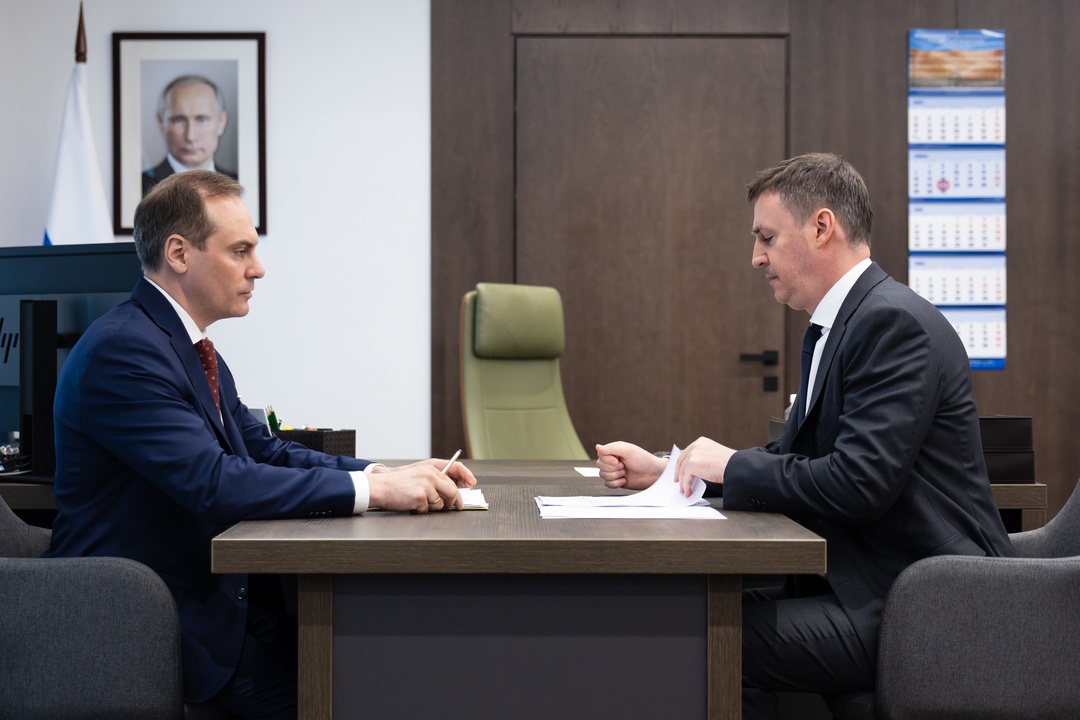 Вице-премьер Дмитрий Патрушев и глава Республики Мордовия Артем Здунов обсудили развитие агропромышленного комплекса и экологии в республике