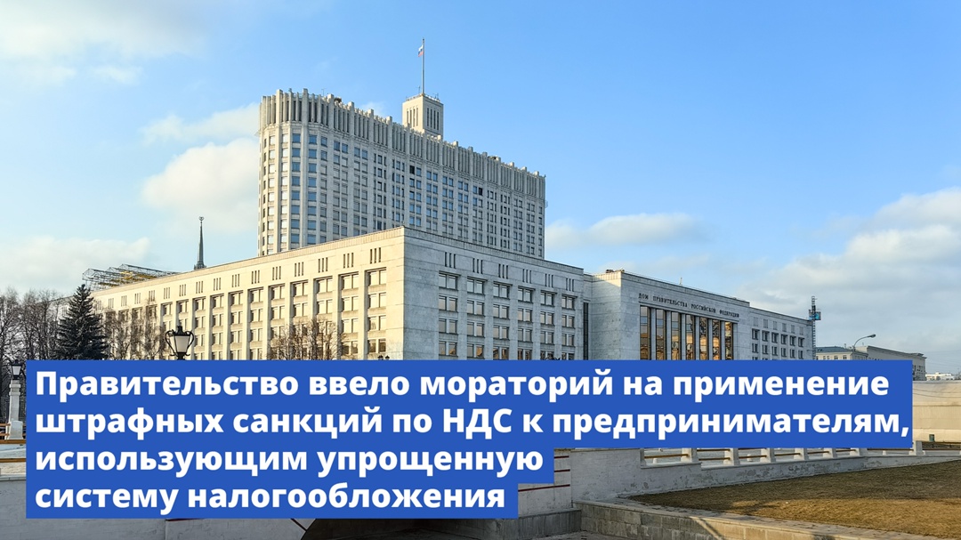 Правительство ввело мораторий на применение штрафных санкций по НДС к предпринимателям, использующим упрощенную систему налогообложения