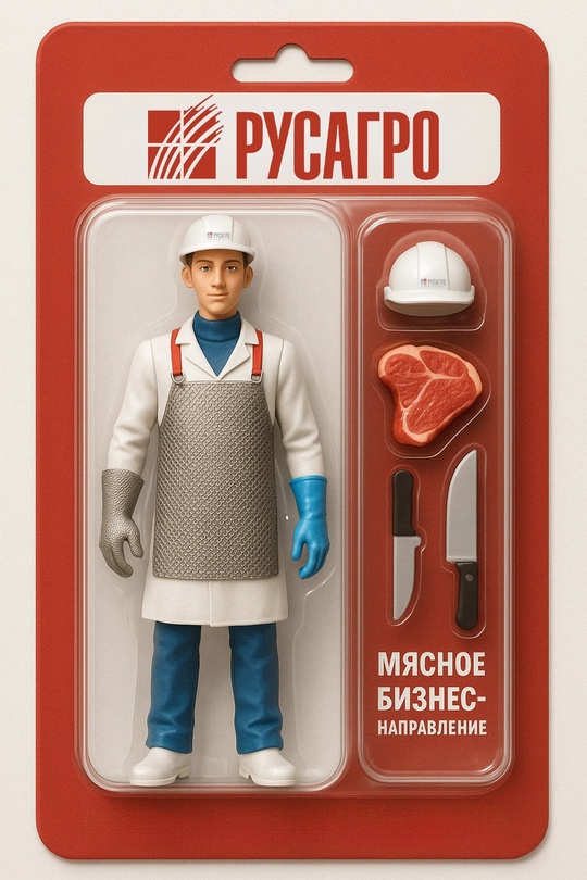 Какими нас видит ИИ? Мы не отстаем от тренда с куклами - перед вами самые популярные профессии Мясного бизнеса "Русагро" глазами ИИ: обвальщик, аппаратчик…