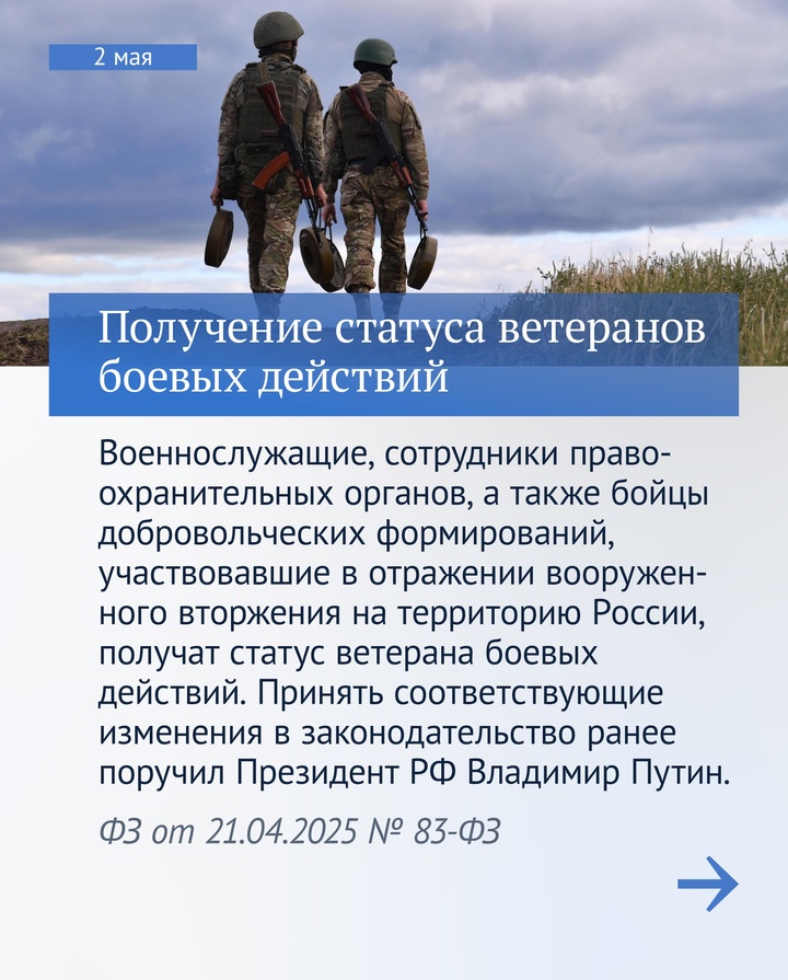 Вячеслав Володин рассказал о законах, вступающих в силу в мае.
