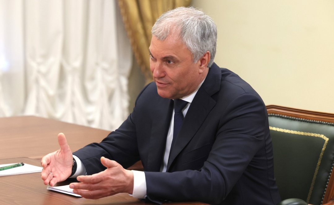 Владимир Путин провел рабочую встречу с Председателем Государственной Думы Вячеславом Володиным.