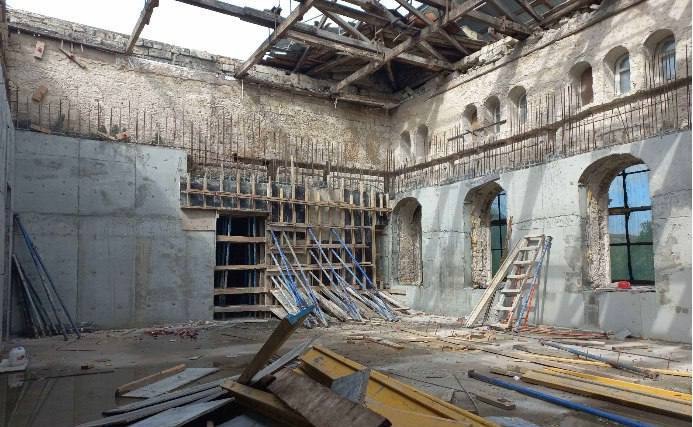 Реконструкция женской Романовской гимназии в Республике Крым завершена на 60%