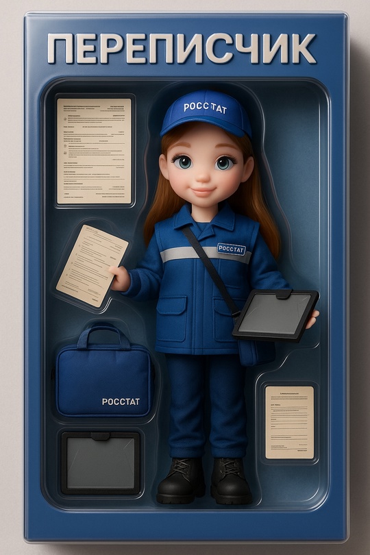 Росстат в тренде! Мы решили пофантазировать и предложить нейросетям изобразить переписчика населения.