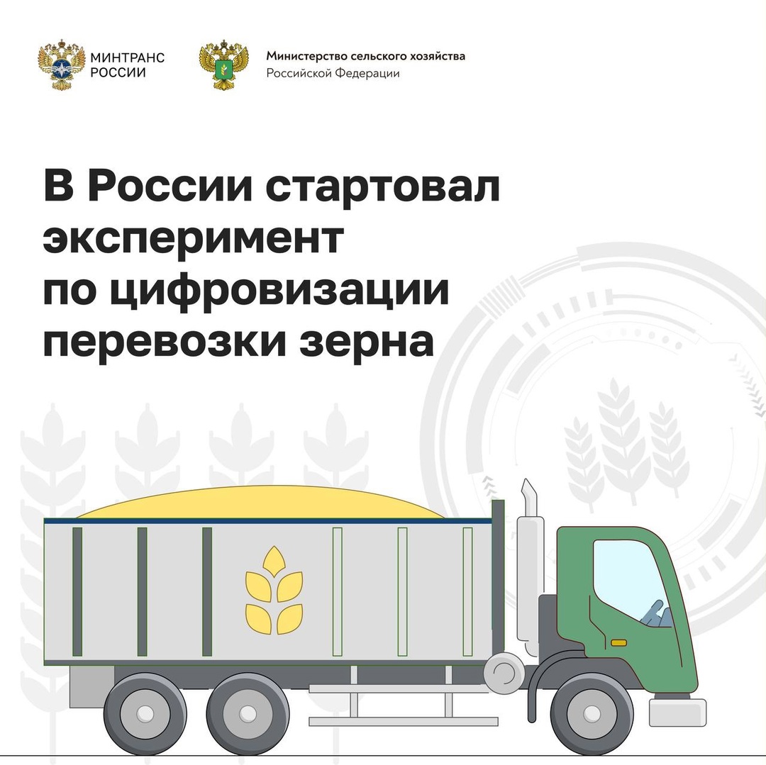 Прозрачность перевозок: запущен эксперимент по цифровизации доставки зерна