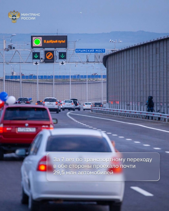 В этот день семь лет назад Президент России Владимир Путин возглавил автоколонну строительной техники, которая первой проехала по Крымскому мосту