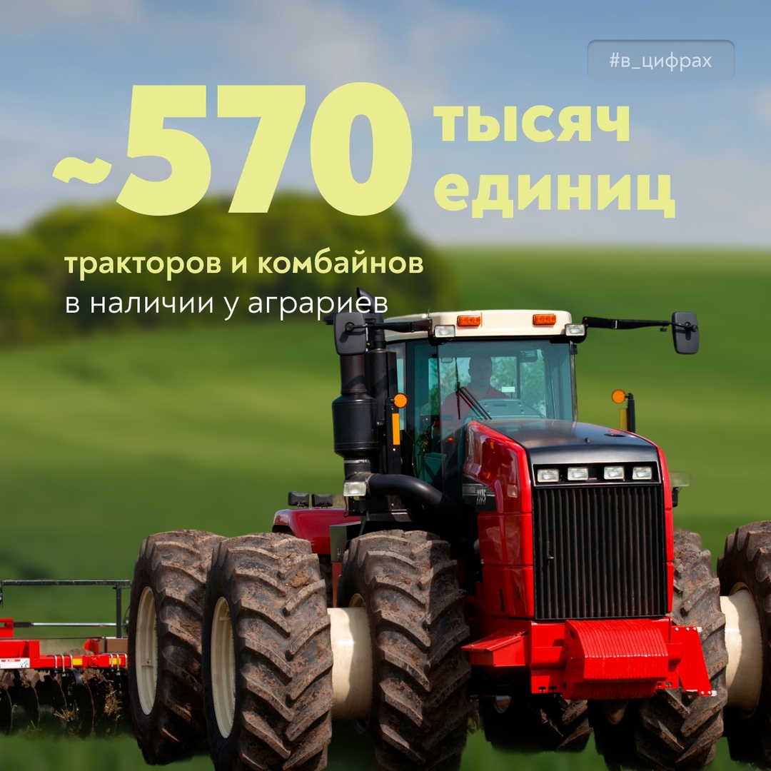 Обеспеченность тракторами и комбайнами – важный фактор для успешного проведения полевых работ